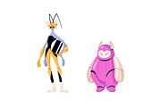 Aliens, space characters, robots set, a Person Illustration by PaperTrident (Thumbnail 2 of 11)