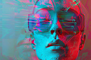 90 Glitch faces, a Person Illustration by Handmadefont (Thumbnail 15 of 94)