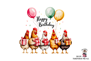 10 Funny Chicken Birthday PNG, a Graphic by Black Gallery (Thumbnail 7 of 11)