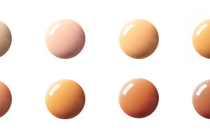 Liquid foundation circle spots color