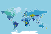 Collection of World Vector Maps, an Education Illustration by ÁRTICA (Thumbnail 2 of 4)