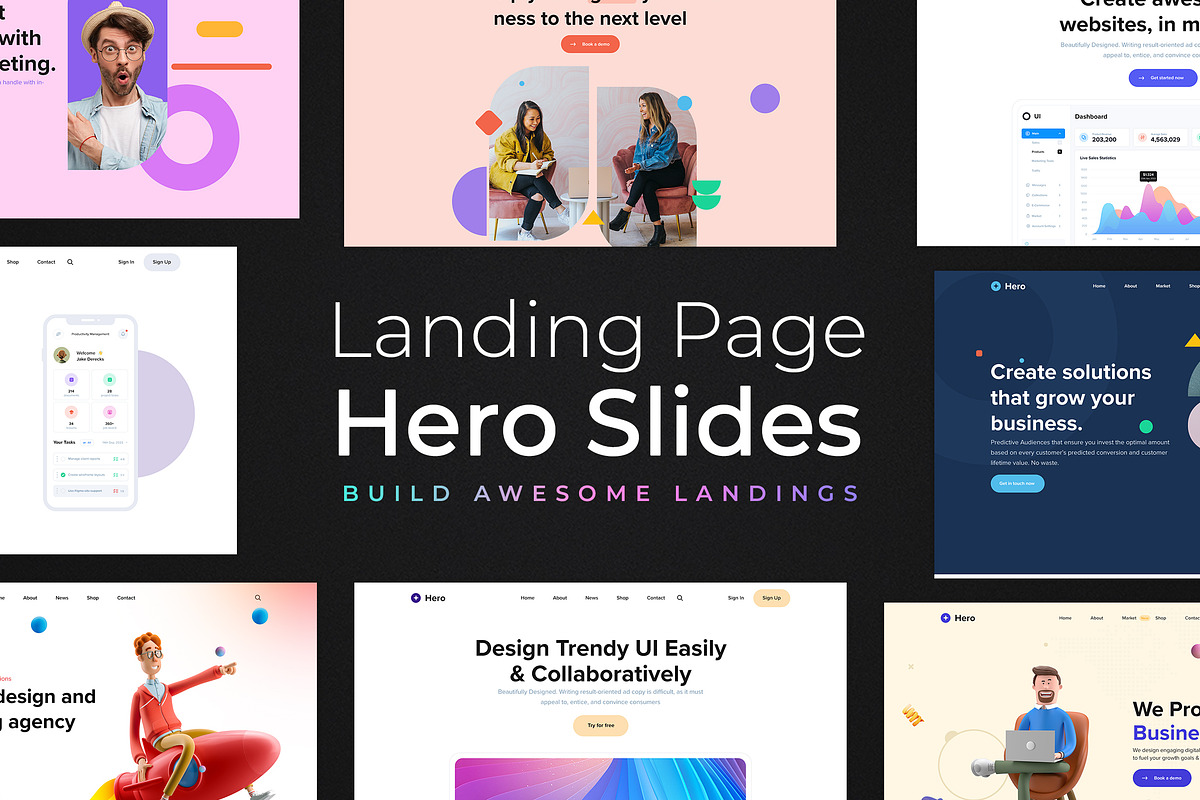 Landing Page - Hero Slides, a Landing Page Template by KL-Webmedia (Photo 1 of 4)