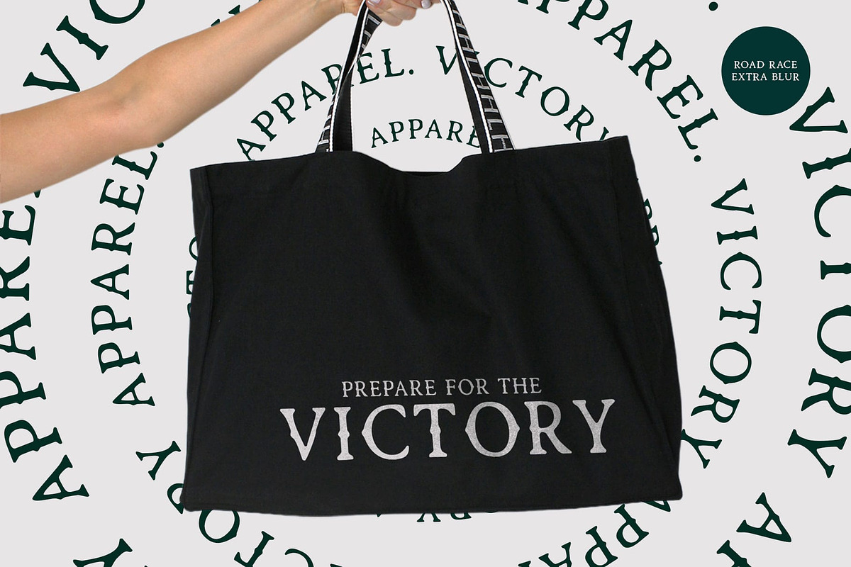 Road Race Extra Blur, a Serif Font by Craft Supply Co. (Photo 5 of 8)