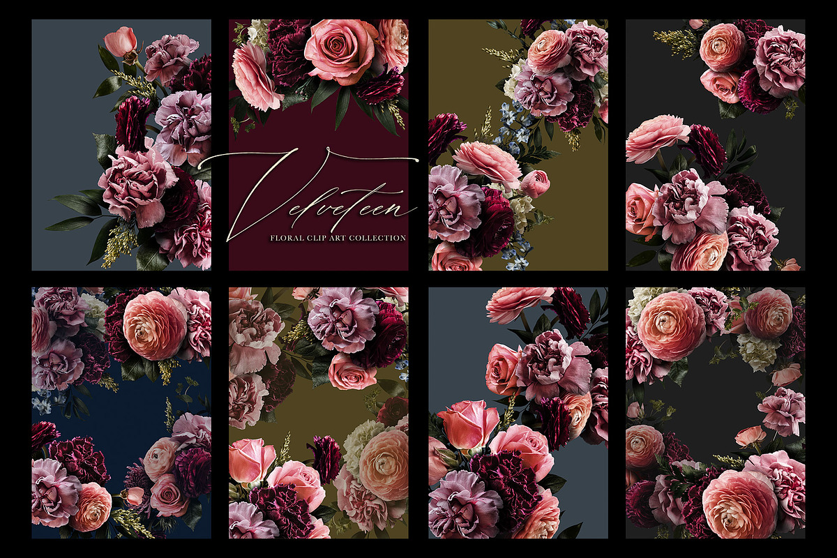 Velveteen Floral Clip Art Collection, an Object Graphic by Eclectic Anthology (Photo 12 of 19)