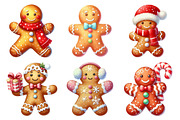 Christmas Gingerbread Man Clipart Bu, an Illustration by Daily.Designs (Thumbnail 2 of 5)