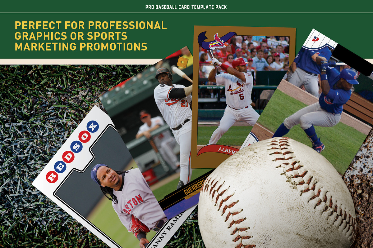 2000's Pro Baseball Card Templates, a Card Template by Chris Weibring (Photo 9 of 12)