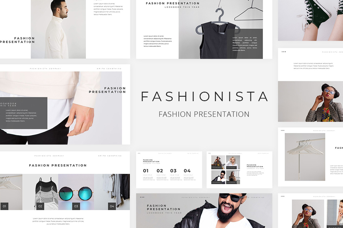 Fashionista - Fashion PowerPoint, a Presentation Template by desvibes (Photo 1 of 11)
