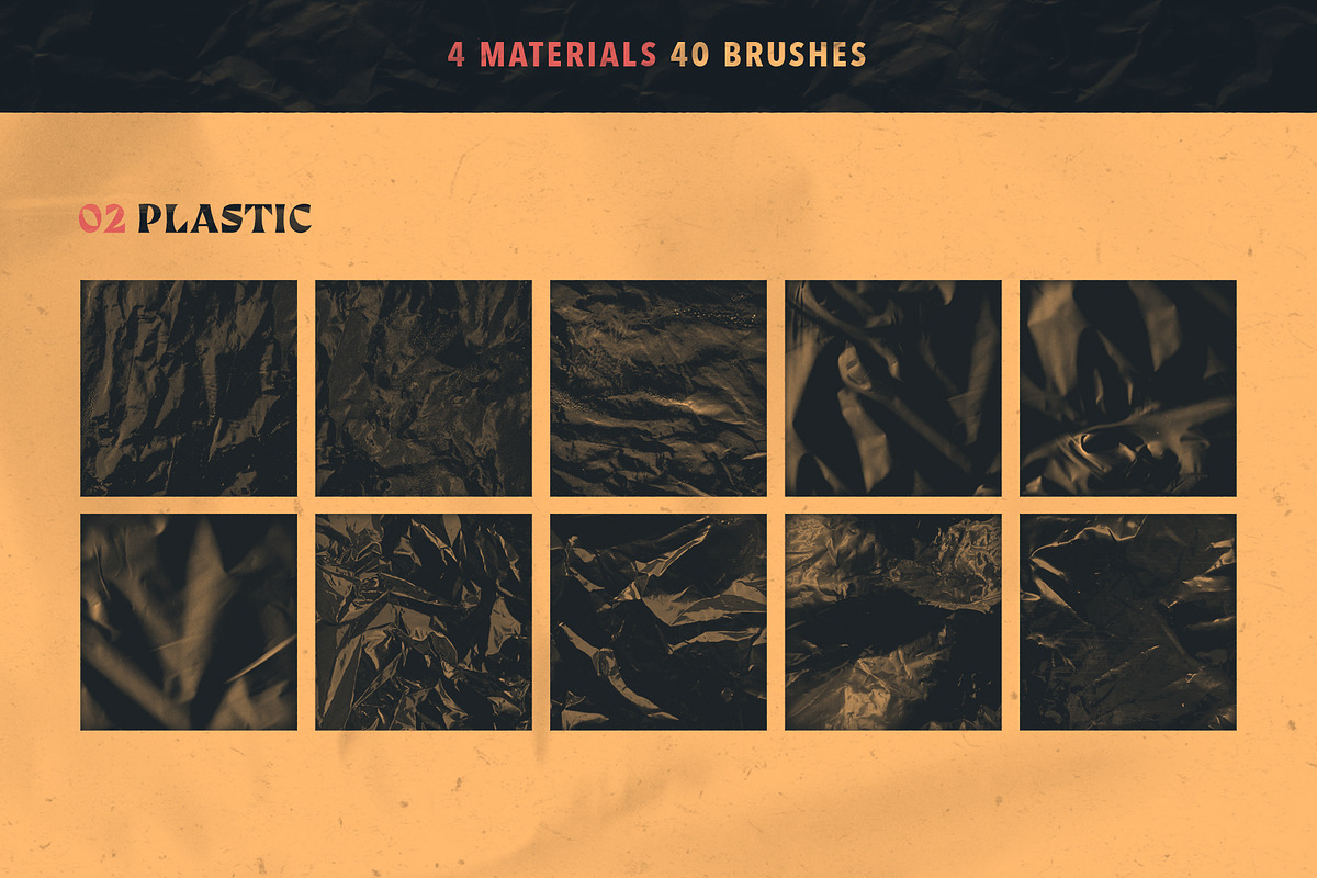 Material Texture Brushes Photoshop, a Brush Add-On by Mixergraph (Photo 4 of 9)