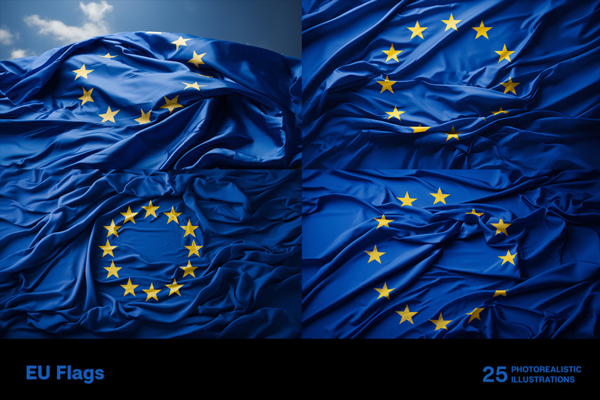 European Union Flags. 25 images, an Object Illustration by Handmadefont (Photo 2 of 10)