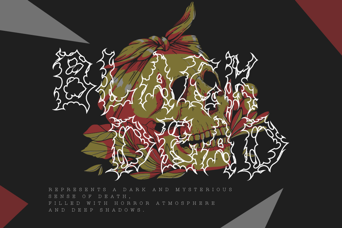 Black Domed – Brutal Metal Font, a Blackletter Font by Bayuktx (Photo 2 of 10)