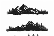 Majestic Mountain and Tree Vector, a Graphic by balal (Thumbnail 2 of 5)