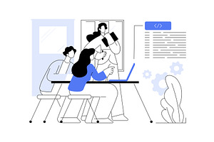 Software development abstract, a Finance Illustration by Visual Generation