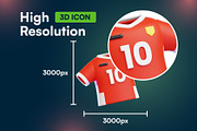 20 Football 3D Icon Set, an Object 3D Model by Bilicube Studio (Thumbnail 2 of 6)