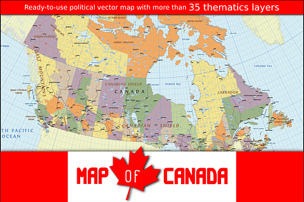 Vector Map of Canada, a Work Illustration by Cartorical