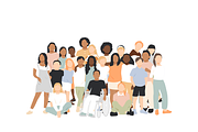 Group of Kids – Two Color Set, a Person Illustration by Stafeeva (Thumbnail 5 of 6)