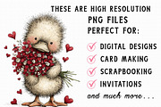 Cute Baby Duck Valentine Clipart, an Illustration by Libby Wishes (Thumbnail 5 of 7)