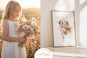 Watercolor Boho Fall Dusty Rose Set, a Decorative Illustration by Carol Lozove (Thumbnail 13 of 74)