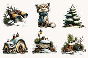 North Pole Clipart Bundle, a Seasonal Illustration by Designworld (Thumbnail 7 of 11)