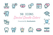 Dental Doodle Colors, an Outline Icon by BomSymbols (Thumbnail 1 of 4)