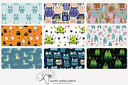 70 (kids) monster seamless pattern, a Pattern Graphic by Poppy Lane Studio (Thumbnail 6 of 10)