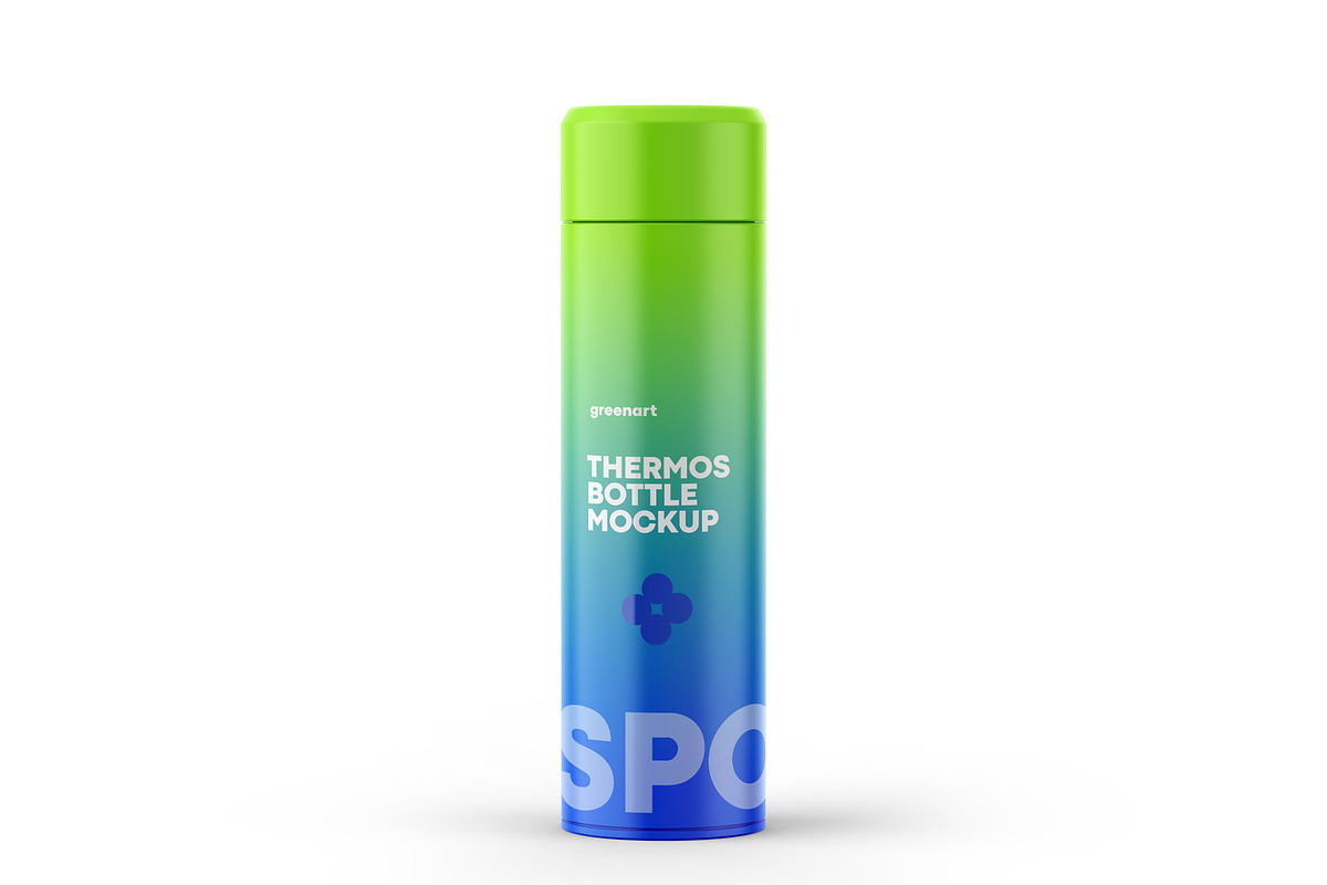 Matte Thermos Bottle Mockup, a Cups & Container Mockup by Green Art (Photo 1 of 5)