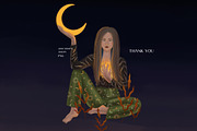 LUNALOGIA. Cosmic goddesses, a Person Illustration by Chikovnaya (Thumbnail 14 of 14)