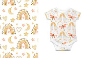 Watercolor Boho rainbow & butterfly, a Decorative Illustration by Kira Konoshenko (Thumbnail 12 of 16)