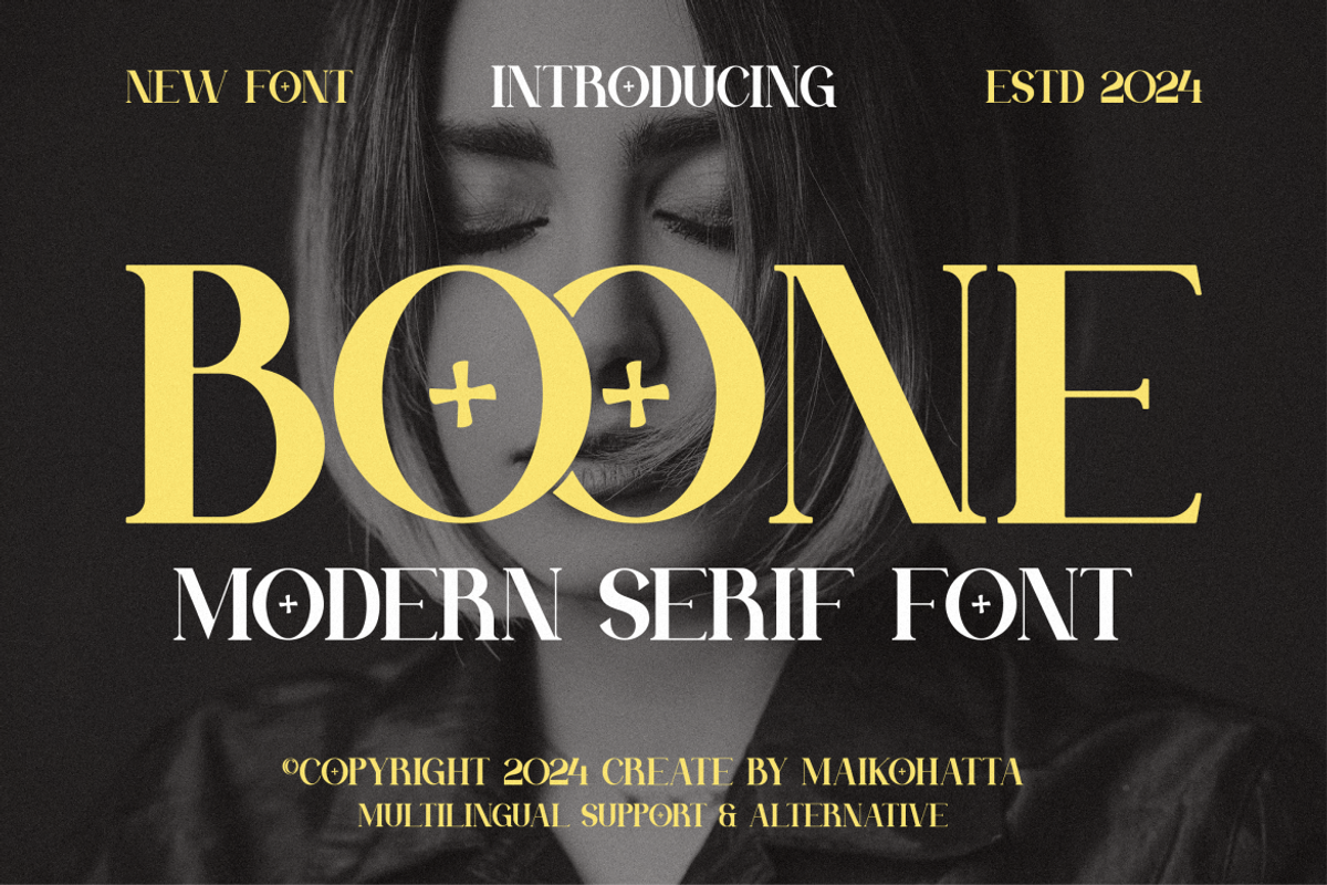 Boone - Modern Serif Font, a Serif Font by MaikoHatta (Photo 1 of 6)