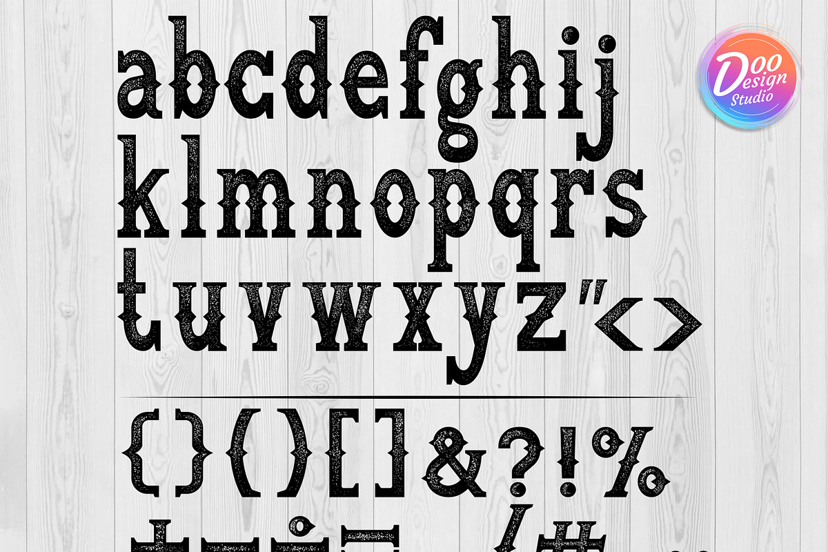 Western Cowboy Font Bundle Alphabet, a Symbol Font by Graphixmania (Photo 6 of 8)