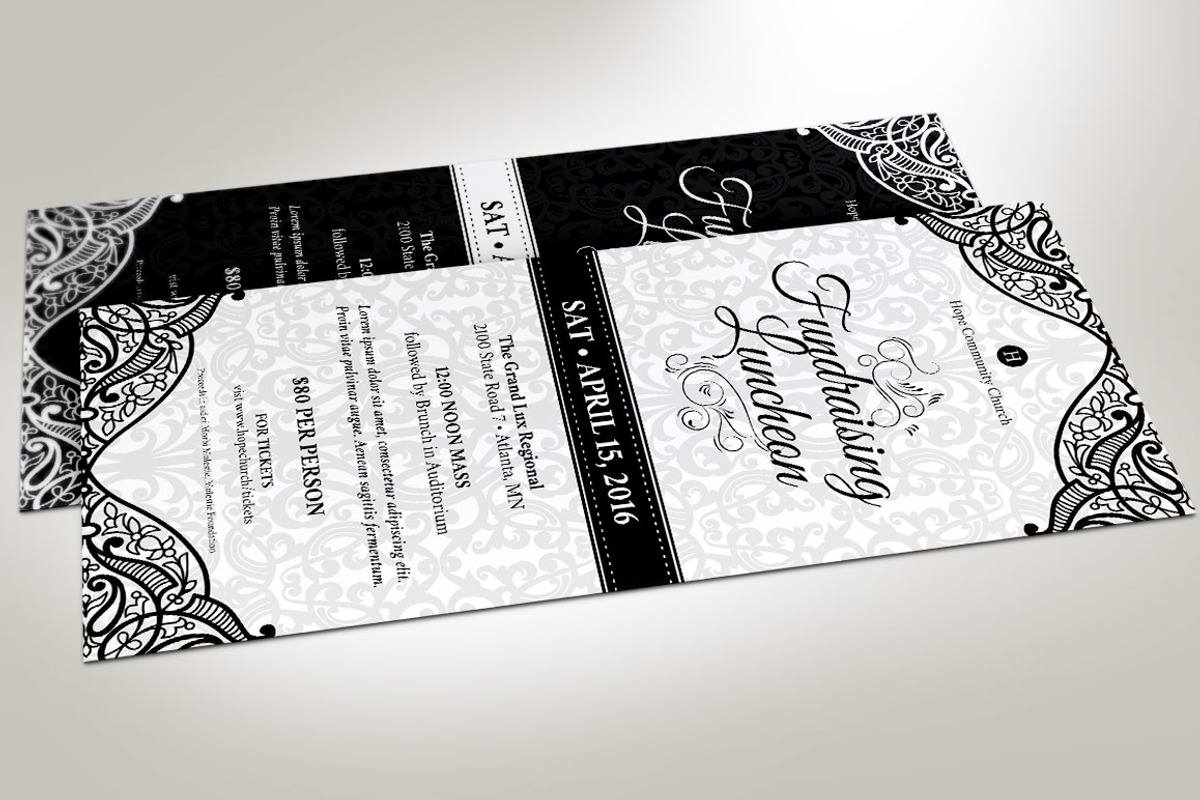 Black White Luncheon Flyer Template, a Flyer Template by Godserv Designs (Photo 1 of 6)