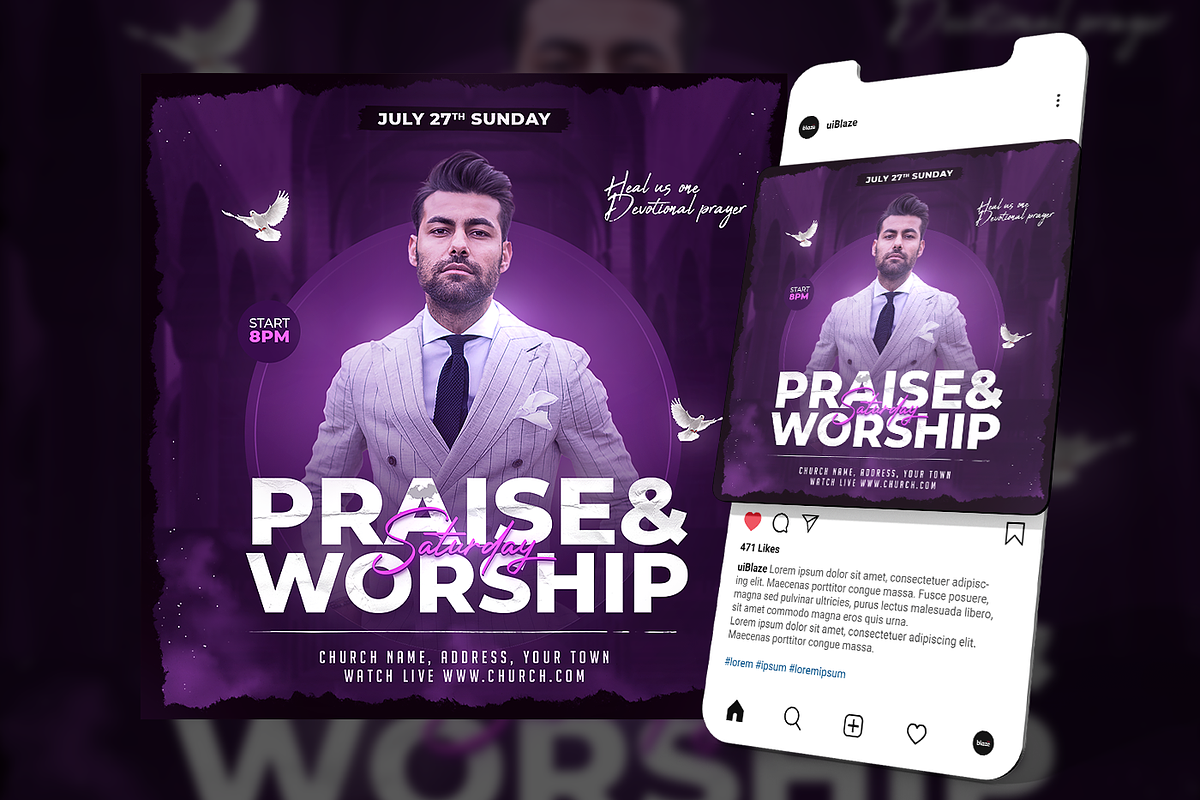 Church Flyer Template, a Poster Template by FLYERHIVE (Photo 2 of 3)