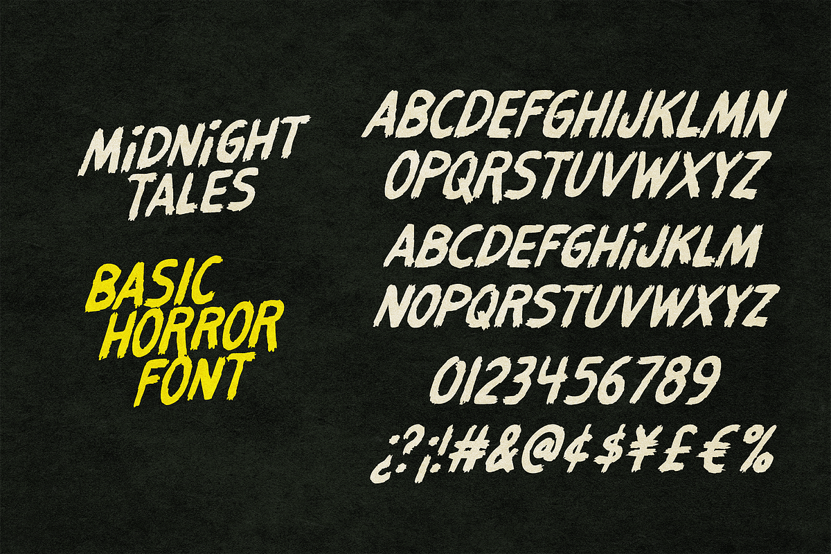 MIDNIGHT TALES | HORROR FONT, a Handwritten Font by Maria Feliz Fonts (Photo 9 of 9)