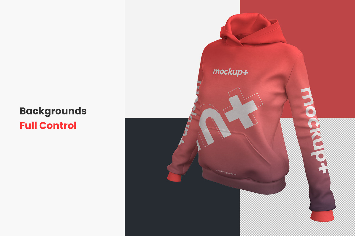 Realistic Women Hoodie Mockup, a Hoody Mockup by Mockup+ (Photo 5 of 5)