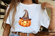 Jack-o’-Lantern with Hat Clipart, an Illustration by CrexoraLab (Thumbnail 5 of 5)