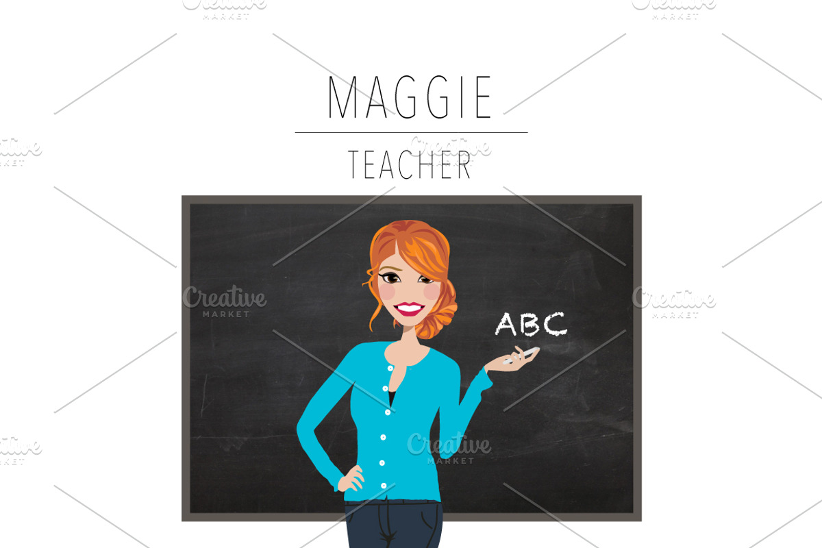 Teacher Portrait Creator | Clip Art, an Education Illustration by Lauren Lesley Studio (Photo 17 of 33)