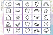 Abstract Procreate Brush Bundle, a Brush Add-On by cugypress (Thumbnail 9 of 23)