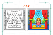 Comfy Cozy Routine Coloring Pages, a Decorative Illustration by Ink Gallery (Thumbnail 4 of 9)