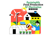 10 Sustainable Food Production, a Food Illustration by denayunebgt (Thumbnail 1 of 4)