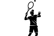 A dynamic Tennis Player Silhouettes, an Illustration by Amazin_art (Thumbnail 30 of 31)