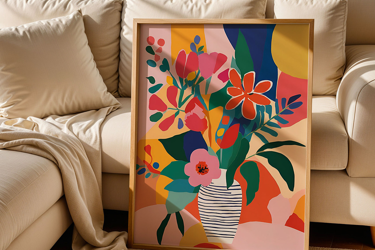 Matisse Inspired Floral Poster, a Decorative Illustration by elfy creative (Photo 3 of 5)