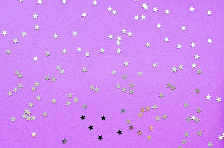 Purple background with silver stars