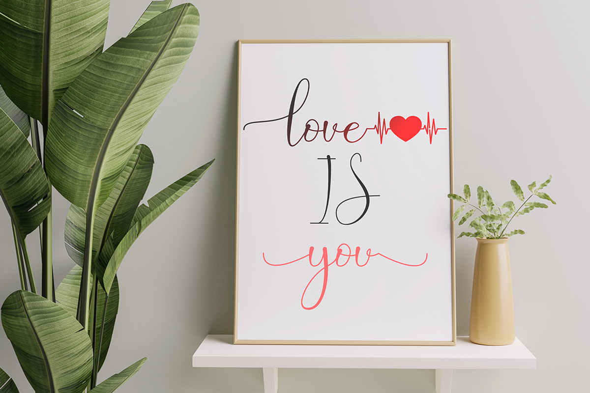 Heart Haily Script Heart Calligraphy, a Script Font by MC Creative (Photo 7 of 10)