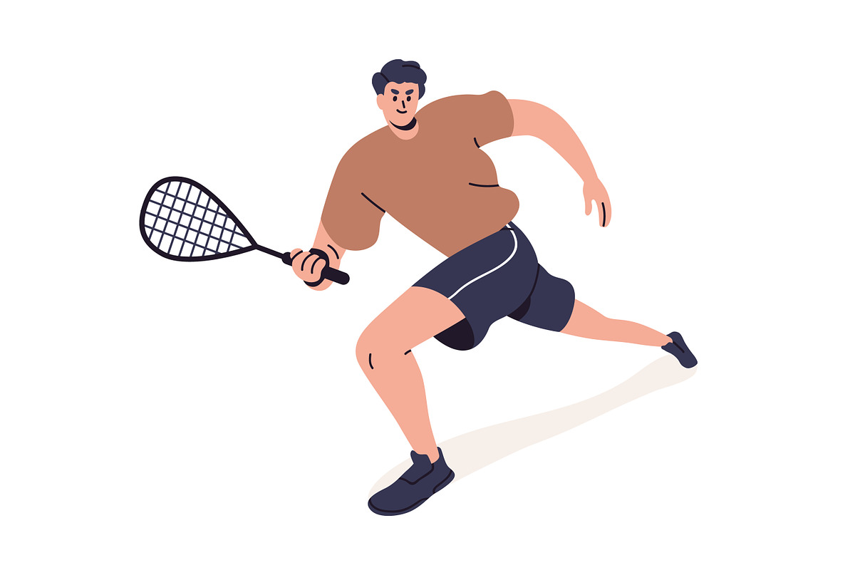 Squash players set. Sports game, a Sport Illustration by Good Studio (Photo 4 of 5)