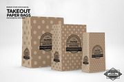 Paper Takeout Bags 3 Sizes Mockup, a Packaging Mockup by INCDesign (Thumbnail 6 of 7)