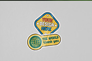 Retro Sticker Mockup, a Merchandise Mockup by Artlogs x Modaldesain (Thumbnail 2 of 3)