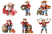 Funny Santa Claus for the 4th of Jul, an Illustration by DreamArtGraphic (Thumbnail 2 of 5)