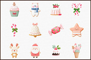 Christmas Sweets Watercolor Clipart, an Illustration by Sublimation Artist (Thumbnail 3 of 6)