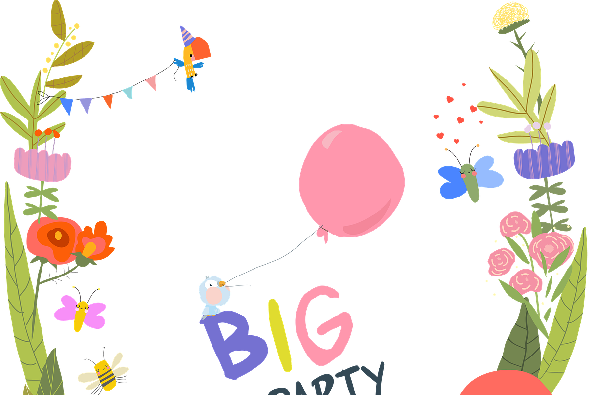 Kids, Animals celebrating Birthday, a Person Illustration by Maria Starus (Photo 2 of 3)