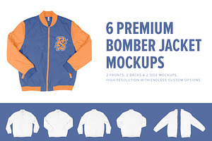 6 Premium Letterman Jacket Mockups