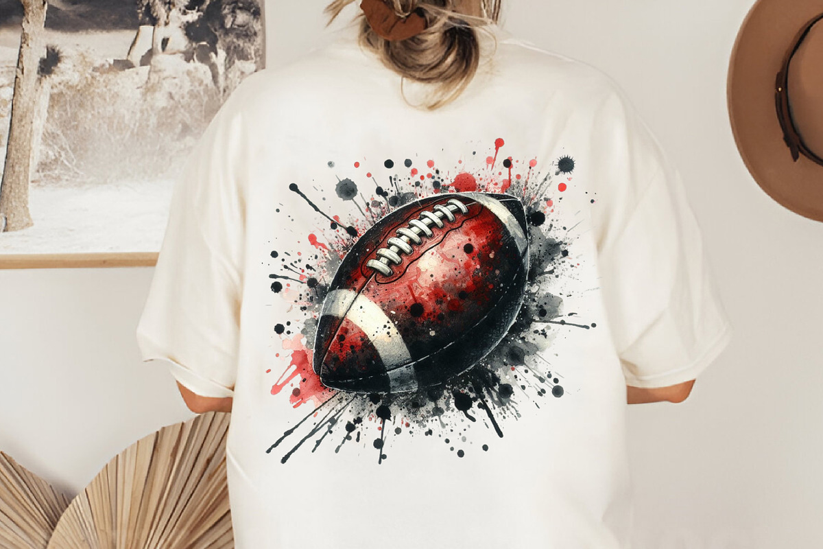 Watercolor Football Clipart, an Illustration by Designworld (Photo 3 of 6)
